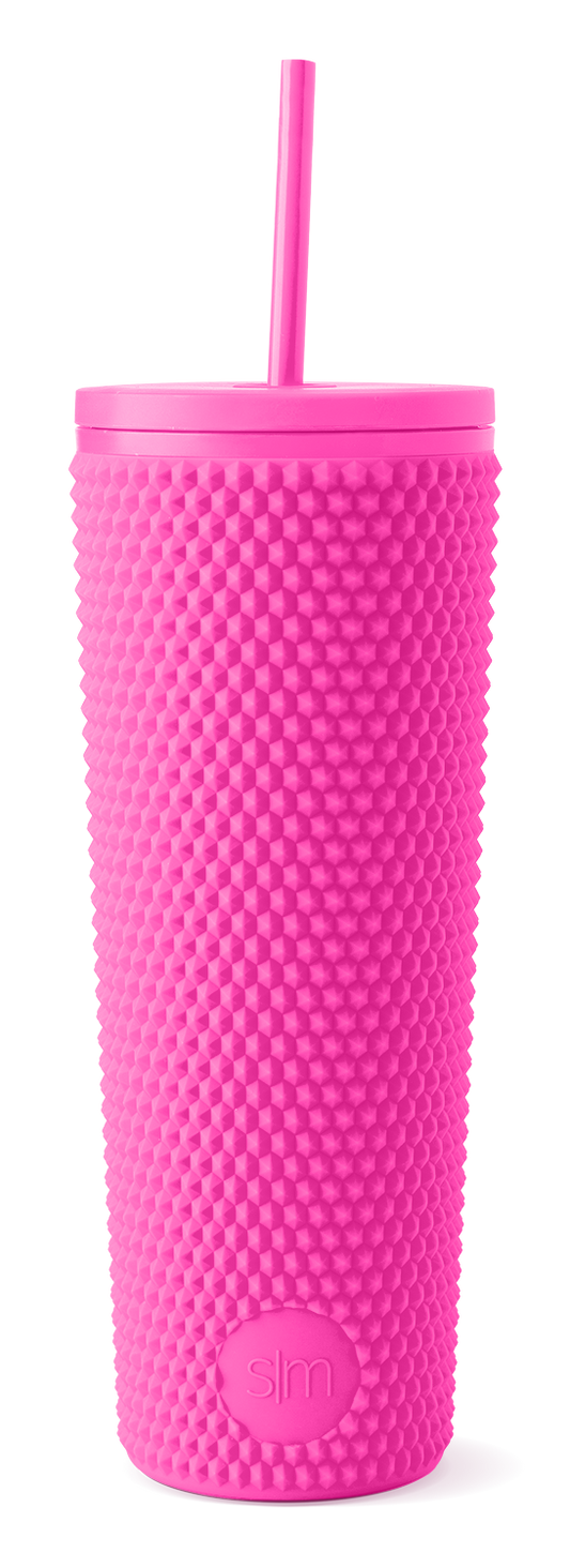 Textured Plastic Classic Tumbler with Straw Lid