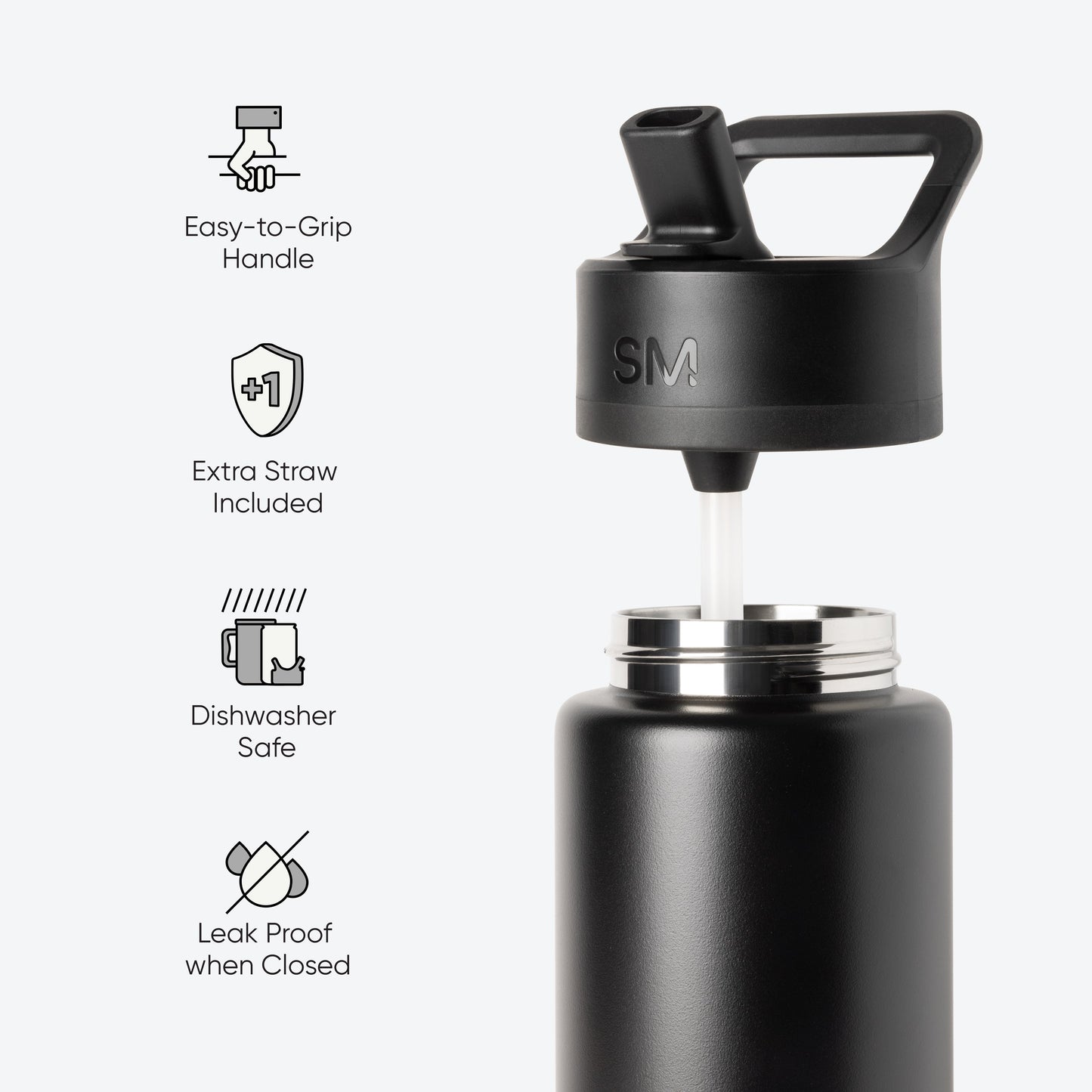 Summit Kids Water Bottle with Straw Lid