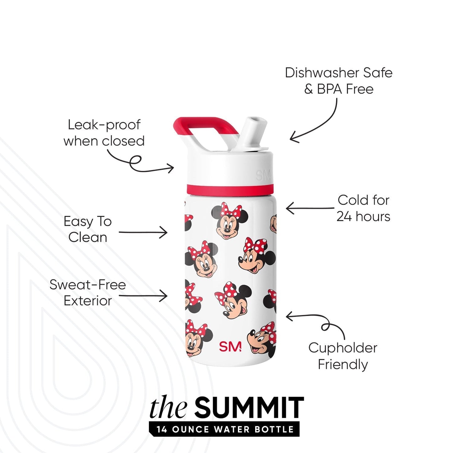 Summit Kids Water Bottle with Straw Lid
