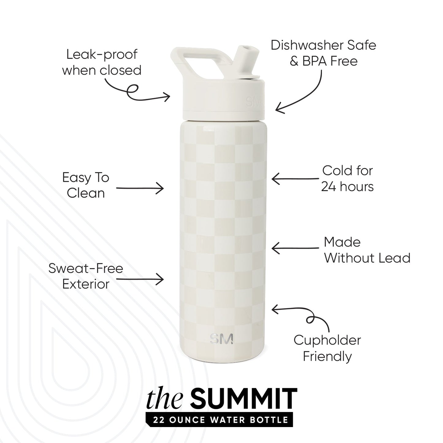 Summit Water Bottle with Straw Lid