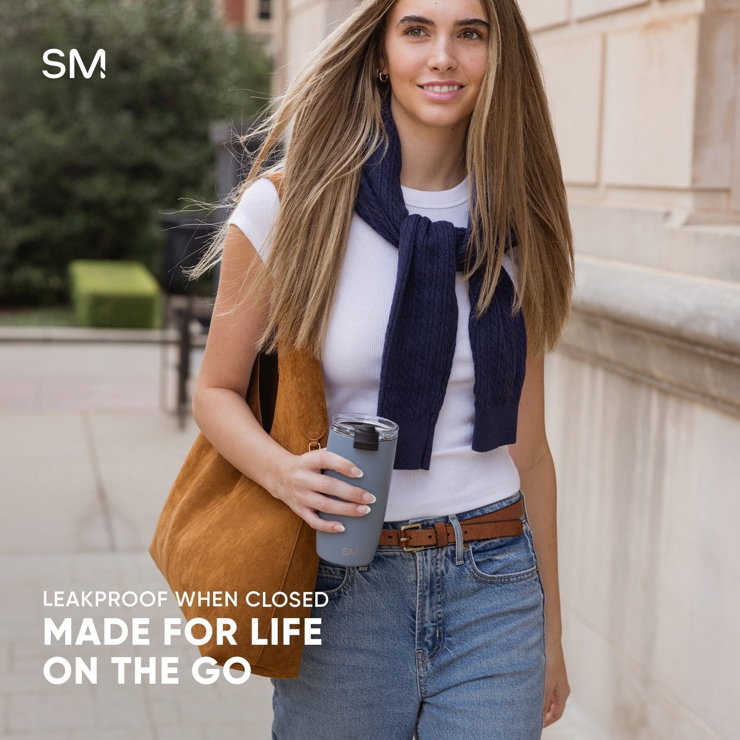 Collegiate Voyager Tumbler with Clear Flip Lid & Straw