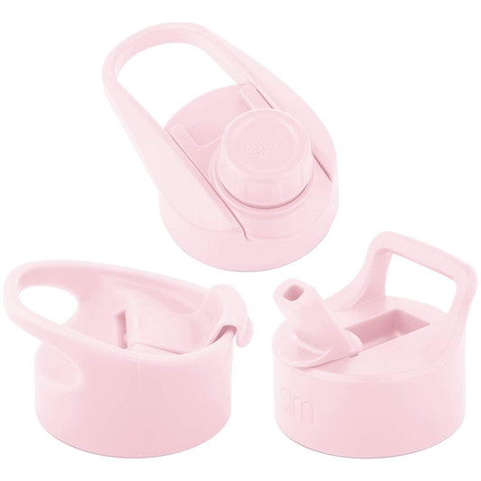 Summit Water Bottle Lid 3 Pack - Flip Lid with Handle, Insulated Straw Lid, and Insulated Chug Lid