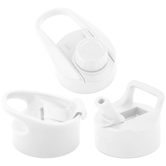Summit Water Bottle Lid 3 Pack - Flip Lid with Handle, Insulated Straw Lid, and Insulated Chug Lid